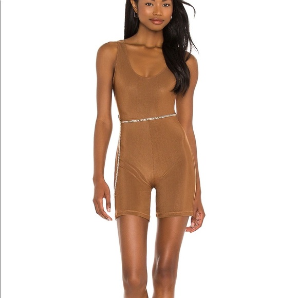 WeWoreWhat Dresses & Skirts - WEWOREWHAT BELTED RIBBED ROMPER